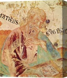 Matthew Canvas Paintings - St Matthew [detail #1] by Giovanni Cimabue